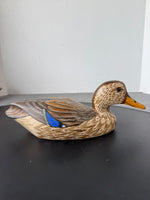 (B) Hutch Signed Jerry Hutchins 1979 Mallard Hen Wooden Duck Decoy