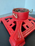 Department 56 Red Vintage Cast Iron Full Size Christmas Tree Stand in Box