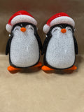 Pair Of Christmas Penguin Porch Light Covers
