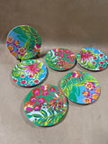 Isaac Mizrahi Melamine Tropical Style Appetizer Plates - 6 (A)