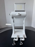 Cast Iron White Enamel Freestanding Manual Meat Cubing & Tenderizing Tool