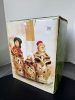 Kirklands 3-Piece Snowman Tealight Luminary Glazed Ceramic Family