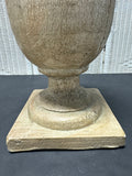 White Washed Rustic Resin Finial Decorative Sculpture