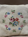 (A) Small Floral Needlepoint Pillow