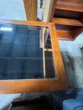 Large Square Glass Top Coffee Table with Display Drawer***HEAVY ITEM***READ DETAILS ON PICK UP POLICY***