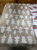 Crate & Barrel Christmas Themed Towels, 3 pc