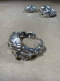 Set Of 4 Heavy Silverplate Crab Napkin Rings