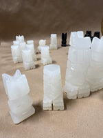 Aztec Style Marble Chess Pieces — 32 Pieces