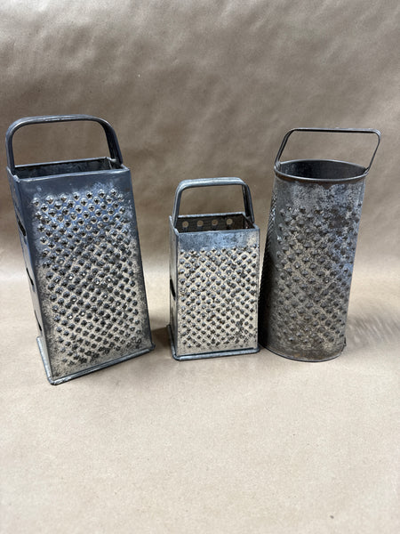 Lot Of 3 Metal Cheese Graters