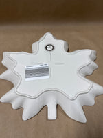 (B) White Ceramic Leaf Tray