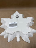 (B) White Ceramic Leaf Tray