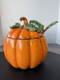 Valerie by Cumberland Design Group Ceramic Lidded Pumpkin Soup Tureen with Ladle