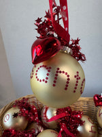 Basket of Quacker Factory Glass Ball Ornaments