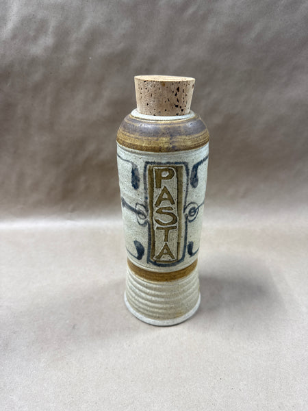 Pottery Pasta Holder With Cork