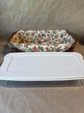 Rectangle Longaberger Harvest Basket With Lidded Dish