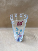 Tall Floral Stain Glass Style Vase