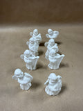 Ceramic Christmas Angel Place Card Holders With Box — Set Of 6