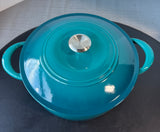 Tramontina 7QT Teal Enameled Cast Iron Dutch Oven