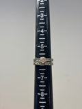 14K White Gold & Diamond Wedding Set - SIZE 6