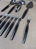 11 Piece Black Eldan Stainless Steel Flatware