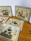 Farm Animals Pimpernel Corkback Placemats - Set Of 6 (A)