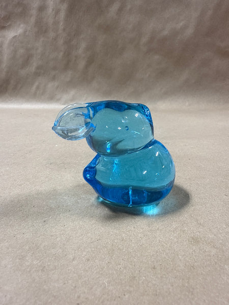 (B) Blue Glass Rabbit Paper Weight