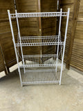 A- White Metal/Wire Shelf