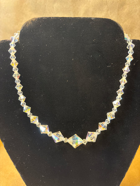 Iridescent Beaded Necklace/Choker