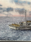 Poquoson, VA Crabbing Boat Print by Larry Bridgman; Signed