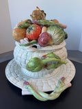 3-Piece Fitz & Floyd Signature Collection D Hodges Vegetable Soup Tureen Set