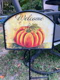Pumpkin Welcome Sign