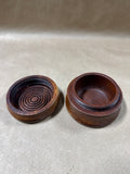 Handmade Wooden Red Cedar Trinket Dish With Lid - Signed