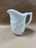 Grape Milk Glass Pitcher