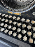 Black Vintage Underwood No. 3 Standard Typewriter