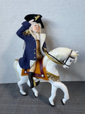 (E) General George Washington on Horse 1991 Signed Colonial Williamsburg Gladys Boalt Hand Made Ornament