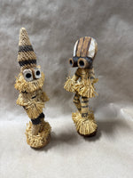 (A) Pair Of African Pende Mingangi Congo Raffi Wooden Figurines
