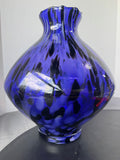 Purple Murano Style Art Glass Vase