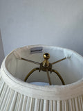 Waterford Cut Crystal & Brass Table Lamp with Original Shade (WORKS)