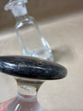 Oil And Vinegar Clear Glass Jar With Sterling Silver Top