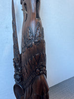 (B) Vintage Indonesian Hand Carved Wooden Buddha Totem Mask