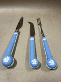 Wedgewood Jasper Cheese Knives And Pickle Fork - 3 Pieces