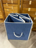 Blue Collapsable Fabric Storage Cube/Bins