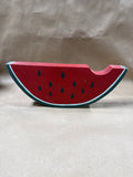 Primitive Wooden Watermelon Slice - Initialed (C)