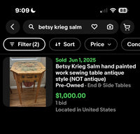 Betsy Krieg Salm Double Signed Hand Painted Octagonal Lidded Box