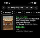 Betsy Krieg Salm Double Signed Hand Painted Octagonal Lidded Box