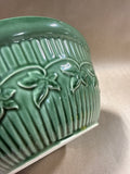 Green Embossed Ivy Leaf Stoneware Small Mixing Bowl
