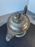 Antique Etched Victorian Silver Plate Water Pitcher