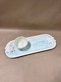 Snowflake Fired Up Pottery Oval Platter And Bowl