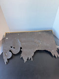 Metal & Wooden Artist Signed Hand Painted Hanging Peg Rack