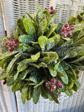 Faux Holly Berry Kissing Balls Hanging Decor